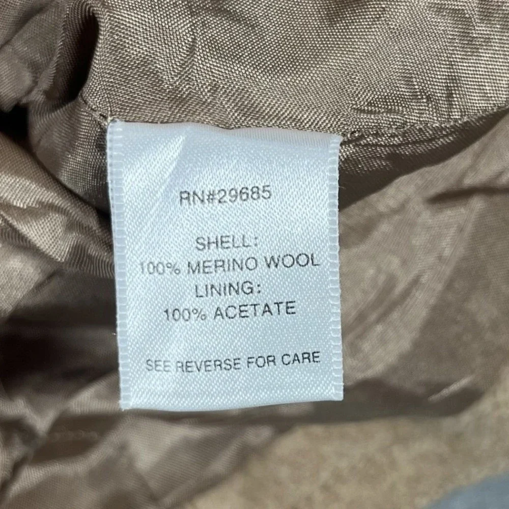 Pendleton Women's Medium Camel Tan‎ Merino Wool Blend Blazer Jacket